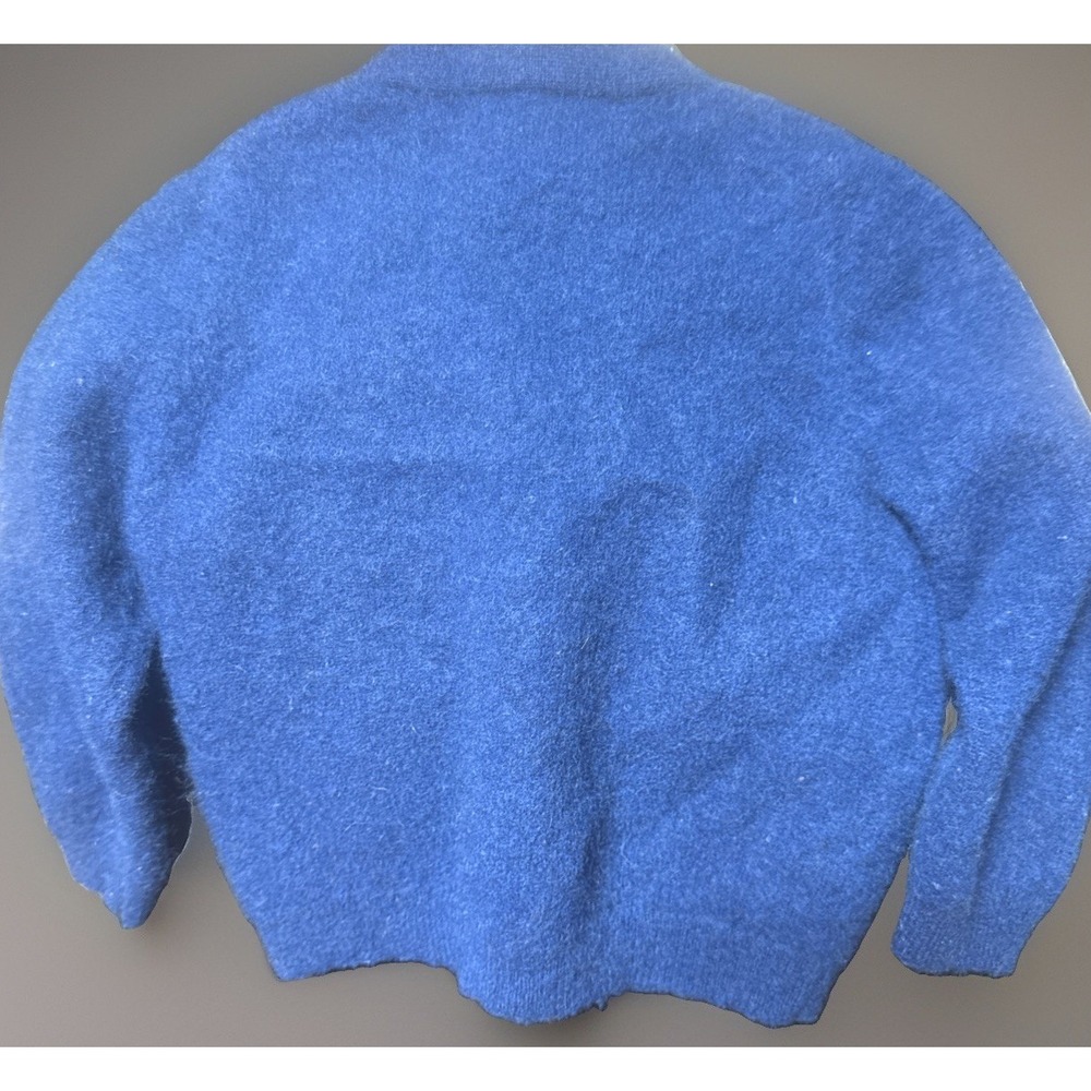 Neiman Marcus Kids 100% Cashmere Royal Blue V-Neck Button Cardigan, Size 2 T - Picture 7 of 10